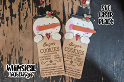 Snowman Sugar Cookies Recipe Ornament Laser SVG Product Image 1