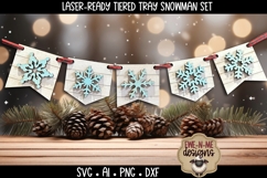 Snowman Tiered Tray SVG | Laser Cut SVG Files | Six Designs Product Image 5