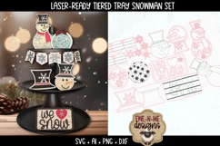 Snowman Tiered Tray SVG | Laser Cut SVG Files | Six Designs Product Image 2