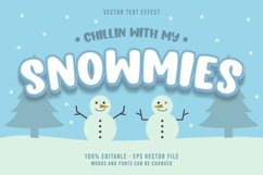 Snowmies Text, editable font effect Product Image 1