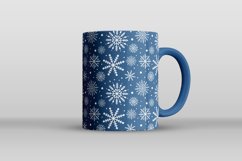 Winter Snowflakes Mug Sublimation Design. Christmas Mug Wrap Product Image 2