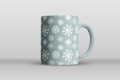 Winter Snowflakes Mug Sublimation Wrap. Christmas Mug Design Product Image 2