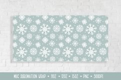 Winter Snowflakes Mug Sublimation Wrap. Christmas Mug Design Product Image 3