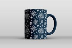 Blue Winter Mug Sublimation Design. Christmas Mug Wrap. Product Image 3