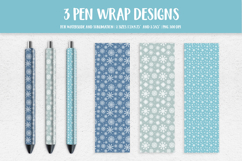 Winter Snowflakes Pen Wrap Sublimation or Waterslide PNG 21 Product Image 1