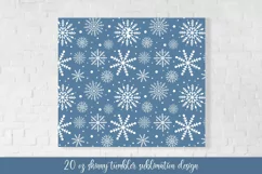 Winter Snowflakes tumbler sublimation. Christmas tumbler Product Image 3