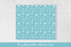 Winter tumbler sublimation design. Ice blue tumbler wrap Product Image 3