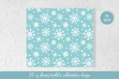 Winter tumbler sublimation design. Snow skinny tumbler wrap Product Image 3