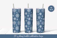 Winter snowflakes tumbler wrap Christmas 20oz tumbler design Product Image 1