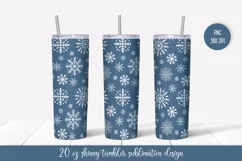 Winter snowflakes tumbler wrap Christmas 20oz tumbler design Product Image 1