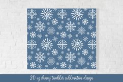 Winter snowflakes tumbler wrap Christmas 20oz tumbler design Product Image 3