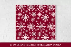 Red winter tumbler sublimation wrap. Christmas tumbler Product Image 2
