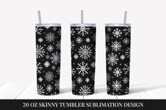 Snowflakes tumbler sublimation design. Winter tumbler wrap Product Image 1