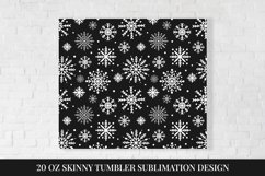 Snowflakes tumbler sublimation design. Winter tumbler wrap Product Image 2