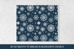 Snowflakes tumbler sublimation wrap. Winter tumbler design Product Image 2