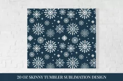 Snowflakes tumbler sublimation wrap. Winter tumbler design Product Image 2