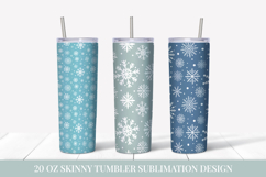 Winter tumbler sublimation wrap. Snowflake tumbler design 21 Product Image 1