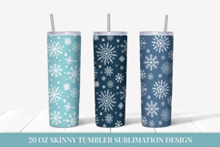 Winter tumbler sublimation wrap. Snowflake tumbler design 22 Product Image 1