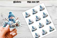 Christmas snowman stickers | Printable Christmas sticker   Product Image 1