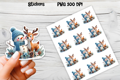 Christmas snowman stickers | Printable Christmas sticker   Product Image 1