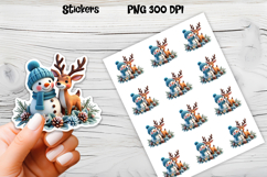 Christmas snowman stickers | Printable Christmas sticker   Product Image 1
