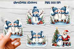 Christmas stickers PNG bundle | Printable Christmas stickers Product Image 2