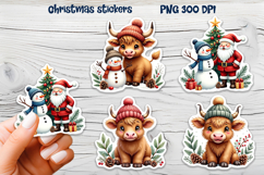 Christmas stickers PNG bundle | Printable Christmas stickers Product Image 3