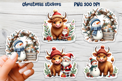 Christmas stickers PNG bundle | Printable Christmas stickers Product Image 4