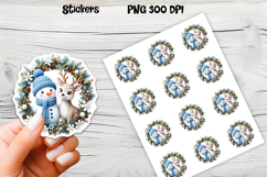 Christmas snowman stickers | Printable Christmas sticker   Product Image 1