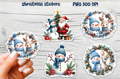Christmas stickers PNG bundle | Printable Christmas stickers Product Image 5