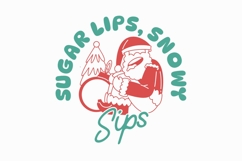 Sugar Lips, Snowy Sips Winter Christmas T-shirt Product Image 1