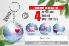 Keychain Snow Hearts Product Image 1