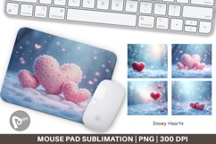 Mouse Pad Snow Hearts Product Image 1
