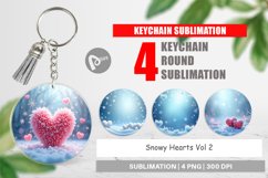 Keychain Snow Hearts Product Image 1