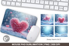 Mouse Pad Snow Hearts Product Image 1
