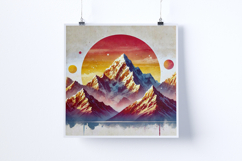 Snowy mountains at sunrise - Digital Illustrations Product Image 5