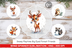 Snowy Playtime Forest Wind Spinner Product Image 1
