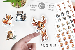 Snowy Playtime Forest Sticker Product Image 1
