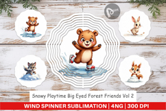 Snowy Playtime Forest Wind Spinner Product Image 1