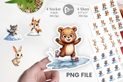 Snowy Playtime Forest Sticker Product Image 1