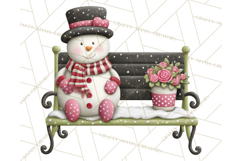 Valentine Snowman Clipart PNG Product Image 4
