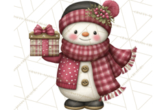 Valentine Snowman Clipart PNG Product Image 3