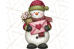 Valentine Snowman Clipart PNG Product Image 5