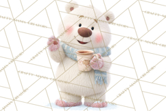 Winter Village Clipart, Snowman &amp; Fox Digital Art PNG Product Image 5