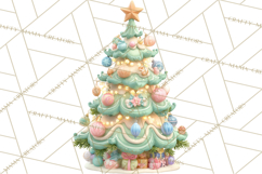 Winter Village Clipart, Snowman &amp; Fox Digital Art PNG Product Image 4