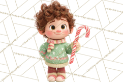 Winter Village Clipart, Snowman &amp; Fox Digital Art PNG Product Image 5