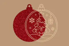 Snowy Wooden Christmas Tree Ornament SVG Product Image 2