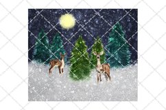 Snowy Winter Deer Christmas Tumbler Design Product Image 2