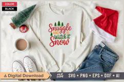 Snuggle And Watch It Snow SVG | Christmas SVG | Holiday SVG Product Image 1