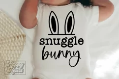Snuggle Bunny SVG - Happy Easter Bunny PNG Cute Easter Baby Product Image 1